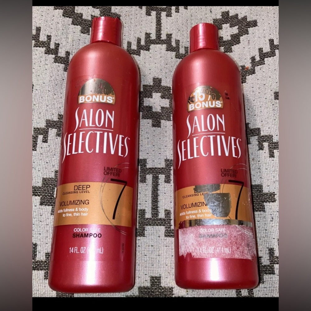 Lot Of 2 Salon Selectives Level 7 Deep Cleansing Volumizing Shampoo 14oz Each